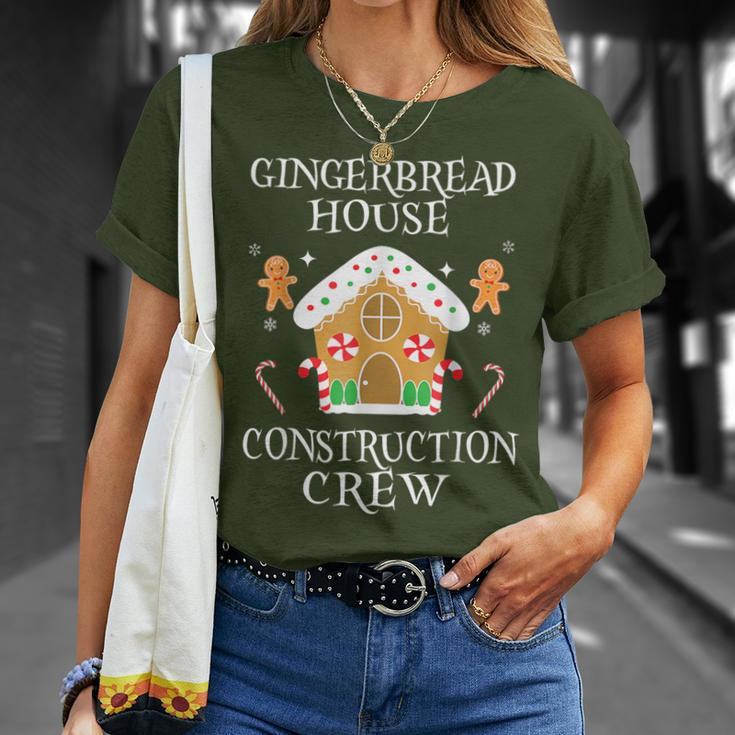 Gingerbread House Construction Crew Decorating Baking Xmas T-Shirt Gifts for Her