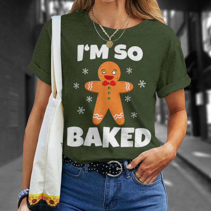 Gingerbread Man I'm So Baked Christmas Cookie Baking T-Shirt Gifts for Her