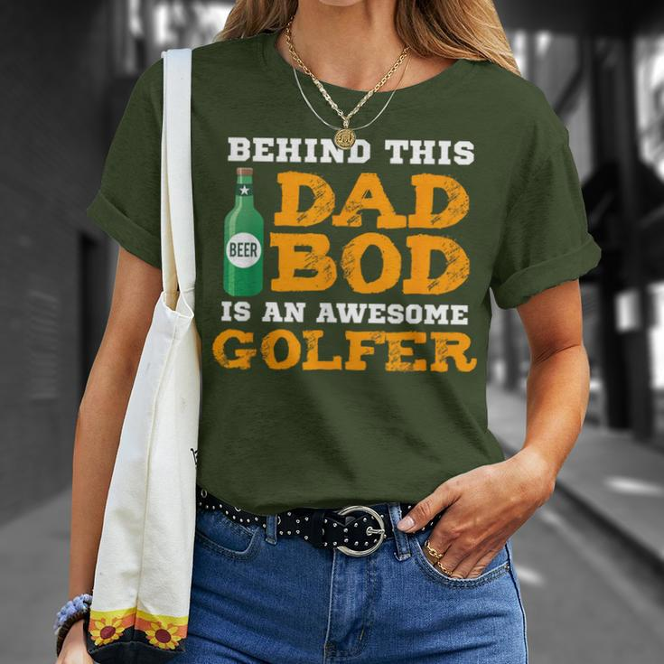 Golf Dad Bod Fathers Day Birthday Christmas T-Shirt Gifts for Her