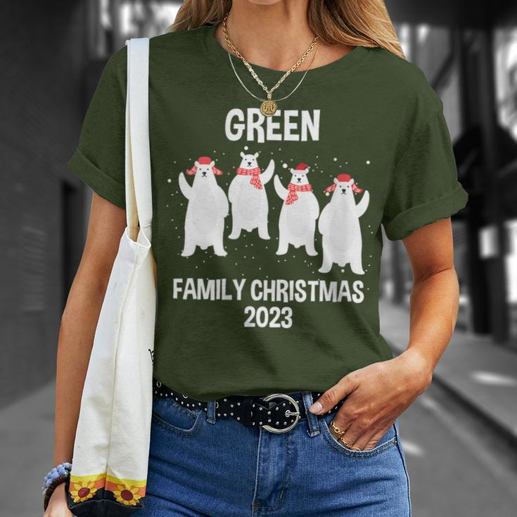 Green Family Name Green Family Christmas T-Shirt Gifts for Her