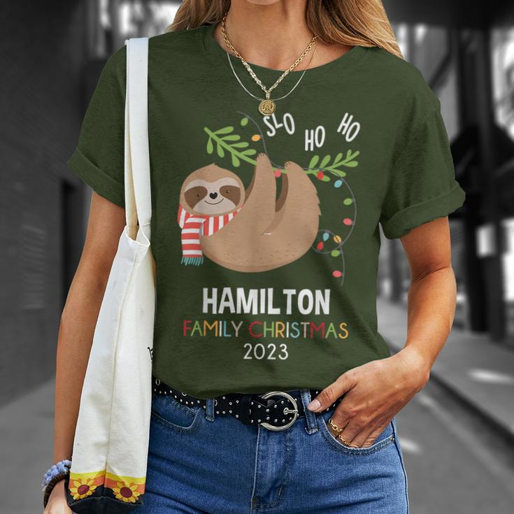 Hamilton Family Name Hamilton Family Christmas T-Shirt Gifts for Her