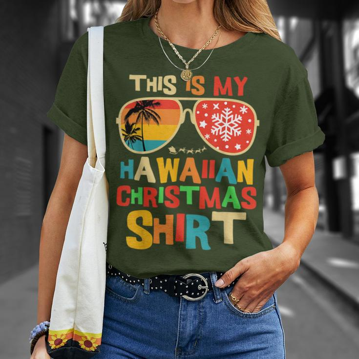 This Is My Hawaiian Christmas Pajama Matching Family Hawaii T-Shirt Gifts for Her