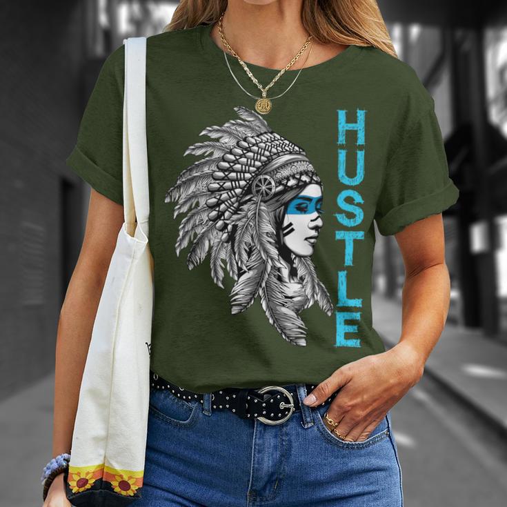 Hustle Native American Indian Girl Rap Lover Christmas T-Shirt Gifts for Her