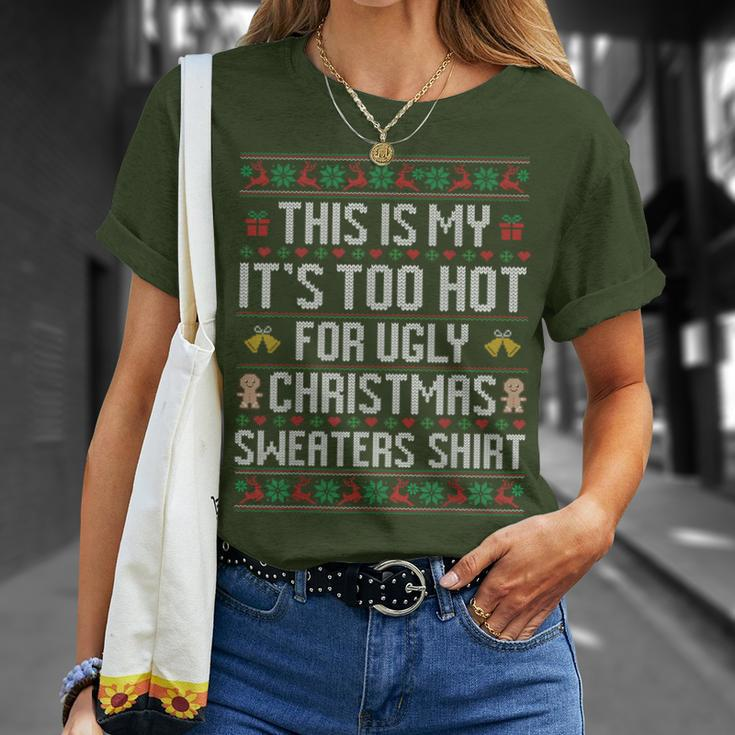 This Is My It's Too Hot For Ugly Christmas Sweaters 2023 Pjm T-Shirt Gifts for Her