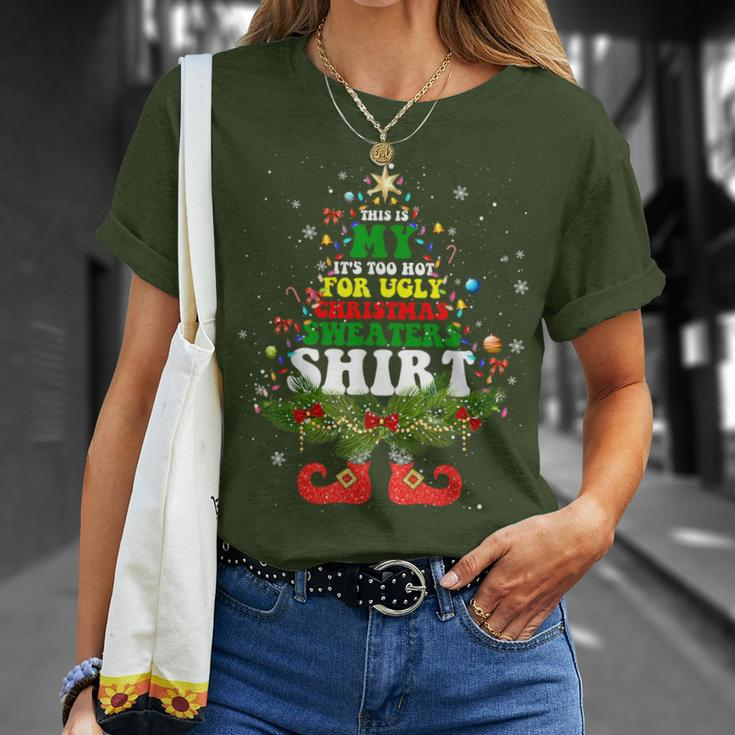 This Is My It's Too Hot For Ugly Christmas Sweaters Pajamas T-Shirt Gifts for Her