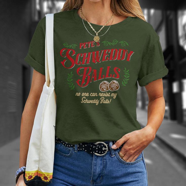 No One Can Resist My Schweddy Balls Christmas T-Shirt Gifts for Her