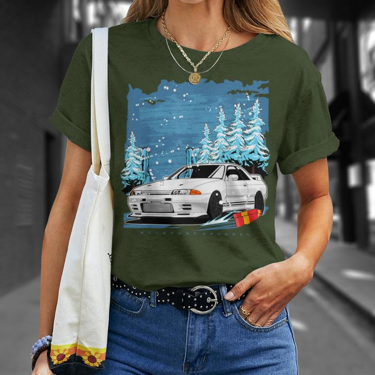 R33 Skyline Jdm Car WinterChristmas Theme T-Shirt Gifts for Her