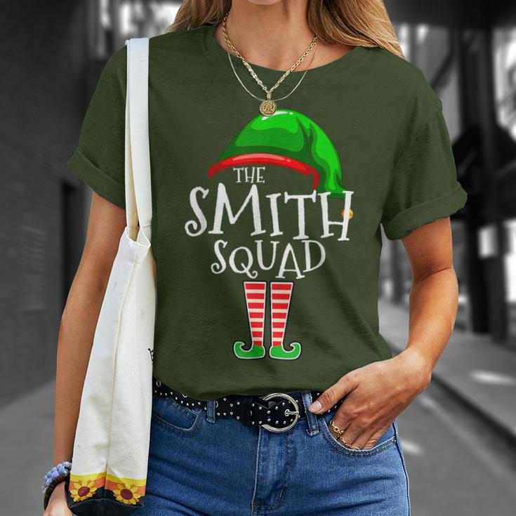 Smith Squad Elf Group Matching Family Name Christmas T-Shirt Gifts for Her