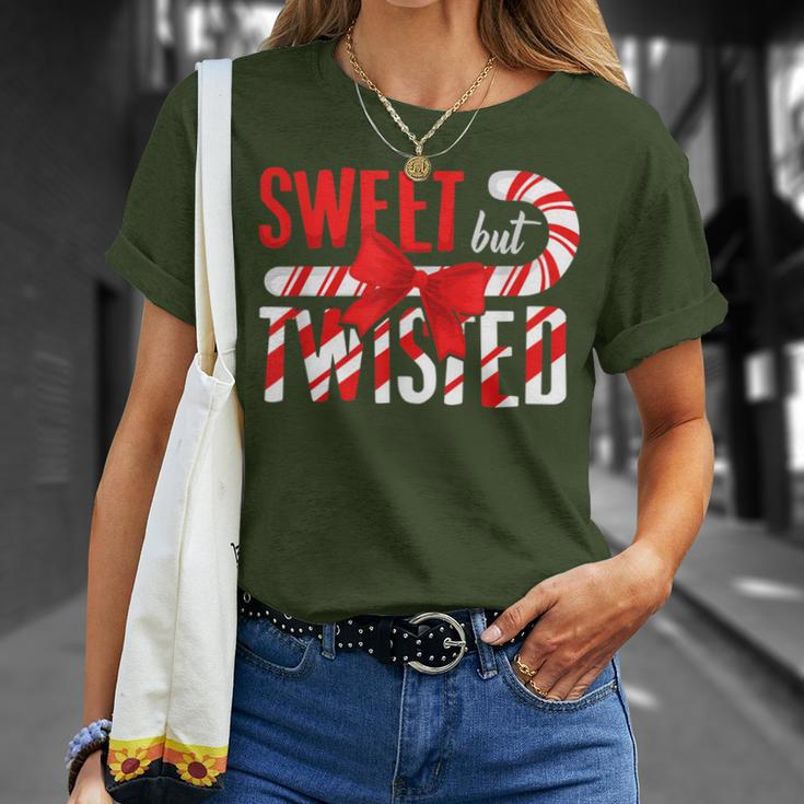 Sweet Twisted Christmas Candy Cane T-Shirt Gifts for Her