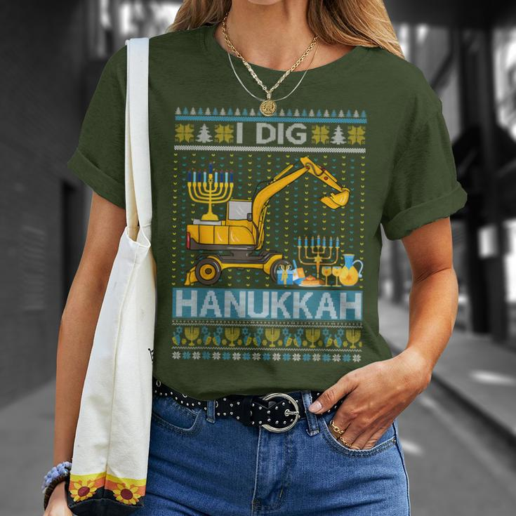 Ugly I Dig Hanukkah Happy Chanukah Jewish Boy Toddler T-Shirt Gifts for Her