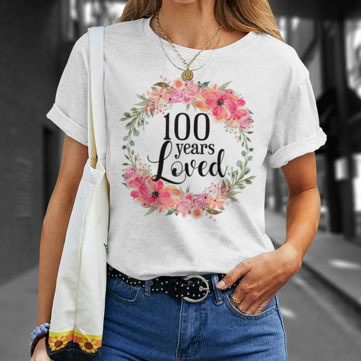 100Th Birthday 100 Years Old Loved Awesome Since 1921 T-Shirt Gifts for Her