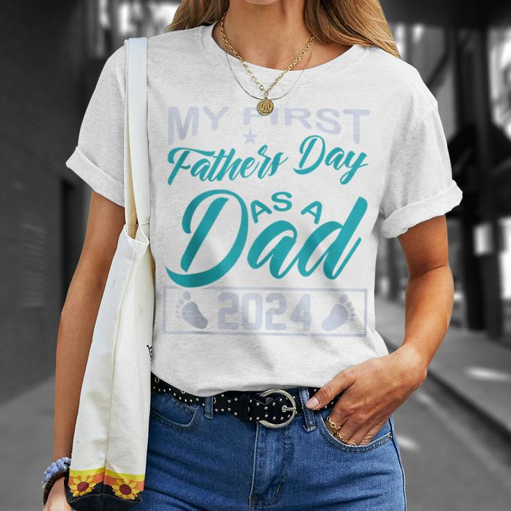 My 1St Father's Day As A Dad 2024 Fathers Day 2024 T-Shirt Gifts for Her