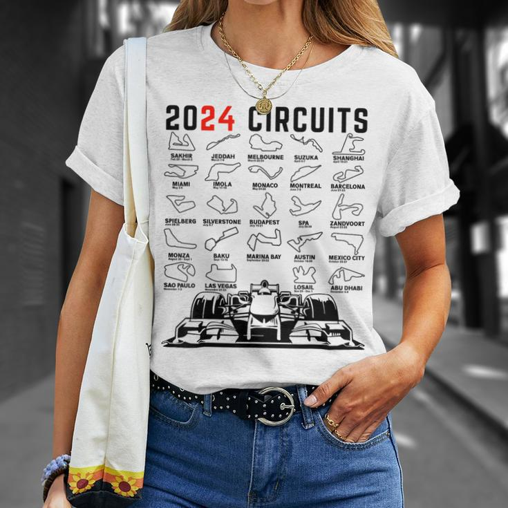 2024 Schedule Formula Racing Formula Fan Car Black T-Shirt Gifts for Her
