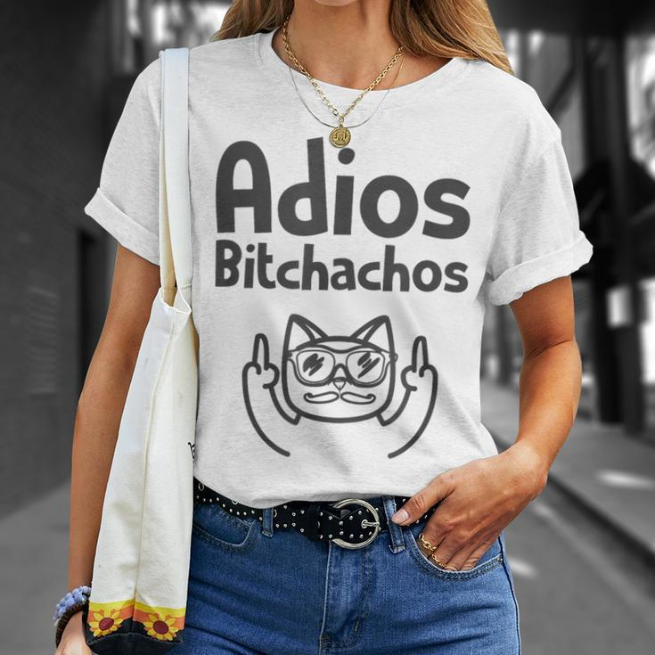 Adios Bitchachos Cinco De Mayo Cat Middle Finger T-Shirt Gifts for Her