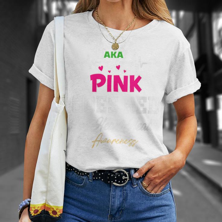 Aka Pink Goes Red For Heart Health Awareness Month 2022 T-Shirt Gifts for Her