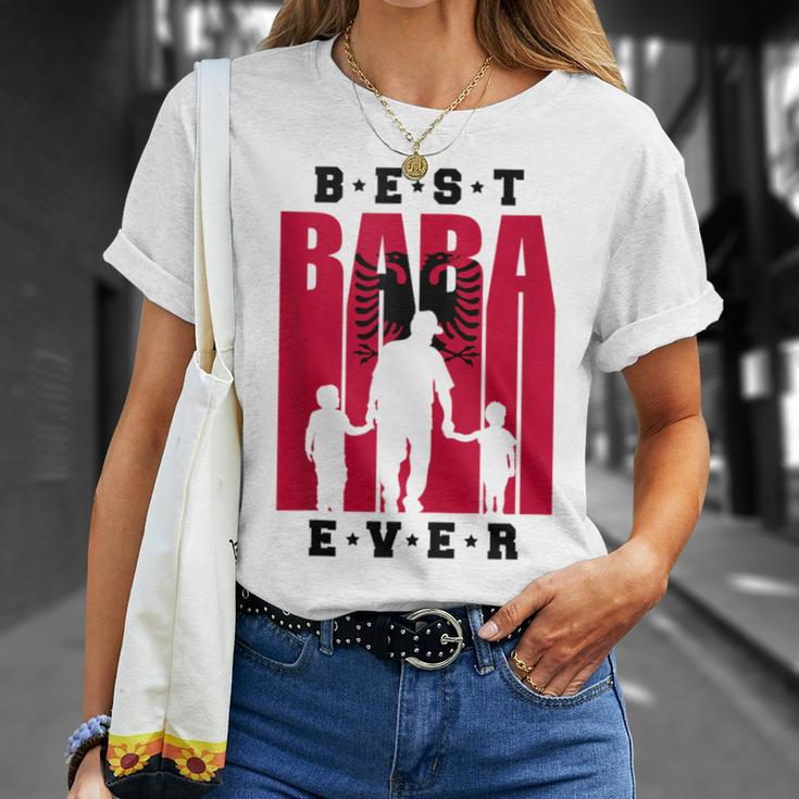 Albania Baba Two Sons Albanian Dad Of 2 Boys Shqiptar T-Shirt Gifts for Her
