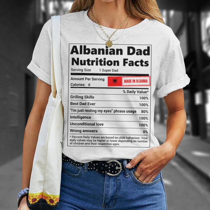 Albanian Dad Nutrition Facts Fathers Day Albanian Daddy T-Shirt Gifts for Her