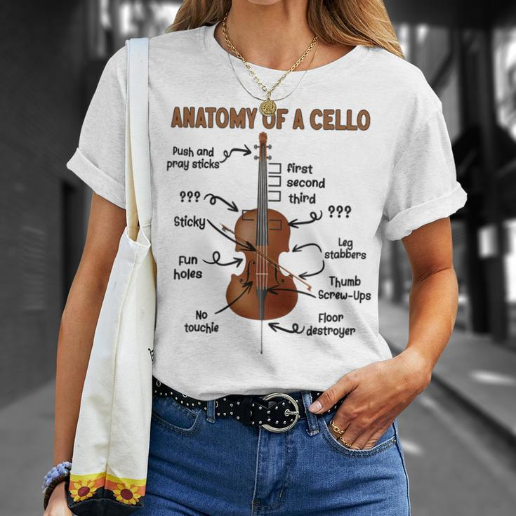 Anatomy Of A Cello Cellist Cello Lover Cello Player T-Shirt Gifts for Her