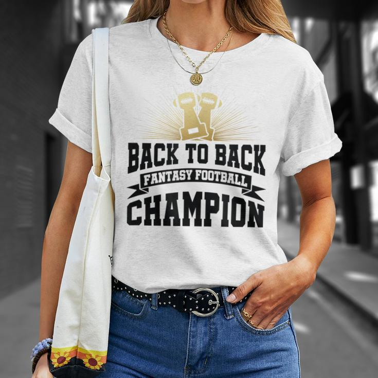 Back To Back Fantasy Football Champion 2019 Champ T-Shirt Gifts for Her