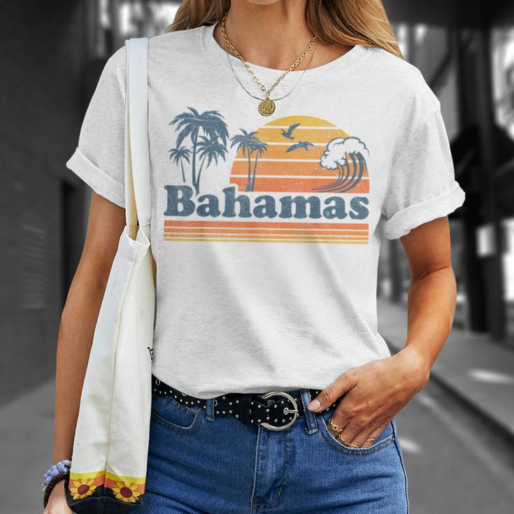 Bahamas Beach Summer Vacation Sunset Vintage 70'S Retro T-Shirt Gifts for Her