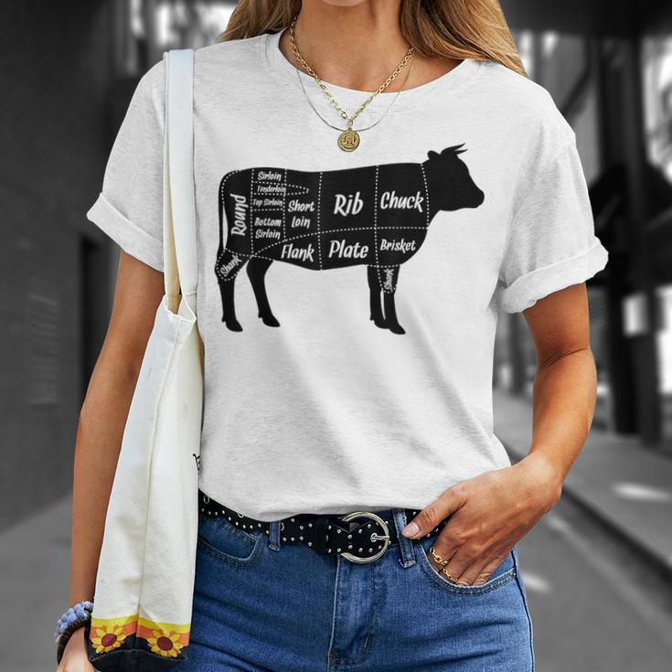 Beef Butcher Cow Cuts Diagram T-Shirt Gifts for Her