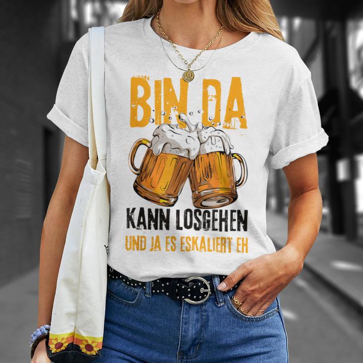 Bin Da Kann Losgehen Und Ja Es Eskaliert Eh Gray T-Shirt Geschenke für Sie