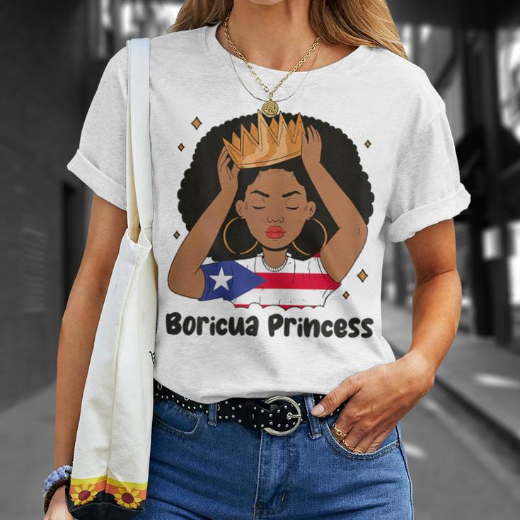 Boricua Princess Afro Hair Latina Heritage Puerto Rico Girl T-Shirt Gifts for Her