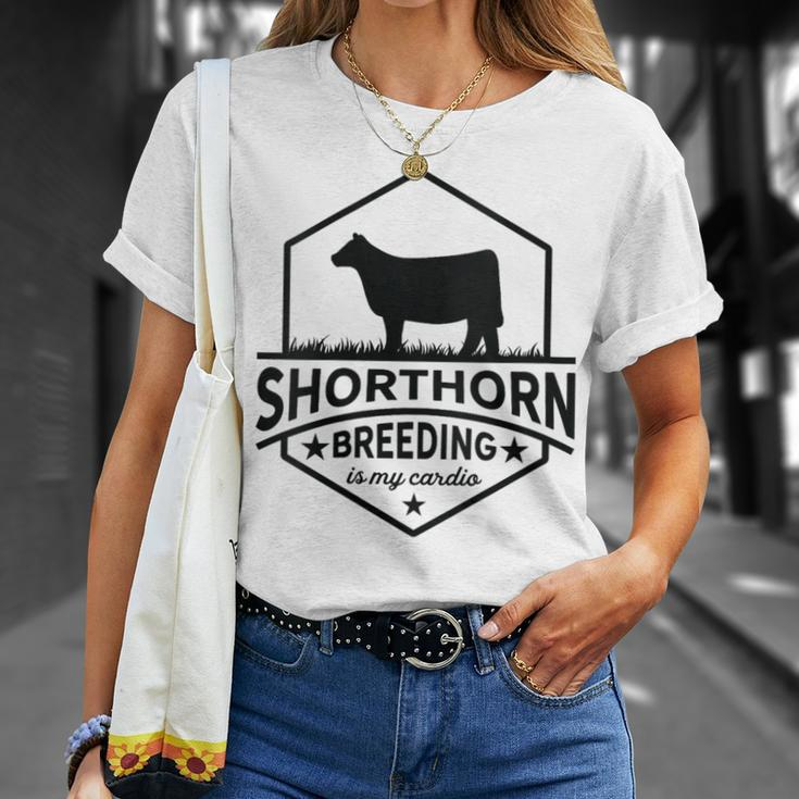 Breeding Cow Breakling Limits Breeder Shorthorn Cattle T-Shirt Gifts for Her
