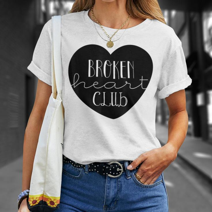 Broken Heart Club Lonely Valentine's Day Apparel T-Shirt Gifts for Her