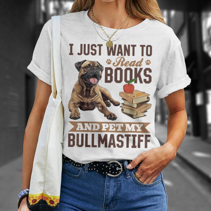 Bullmastiff Hunderasse Ich Möchte Nur Bücher Lesen Und Meine Streicheln T-Shirt Geschenke für Sie