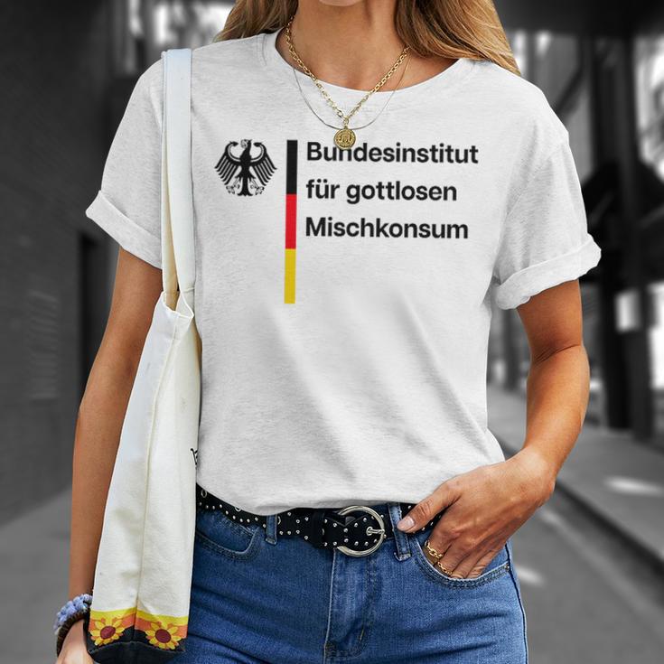 Bundesinstitut Für Gottlosen Mischkonsum Gottloser Ironie T-Shirt Geschenke für Sie