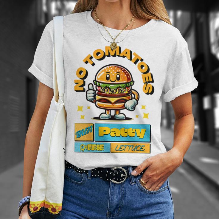 Burger-Fun- Witziger Spruch Comic-Style T-Shirt Geschenke für Sie