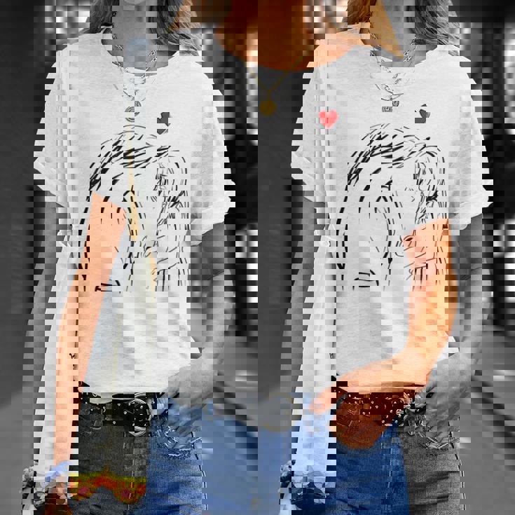 Caballos Chica Amor Jinete Amante De Los Caballos Camiseta unisex Regalos para ella