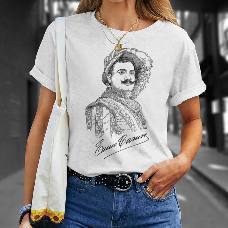 Caruso Enrico Caruso Italian Tenor Singer Opera Music Italian Tenor Opera T-Shirt Gifts for Her