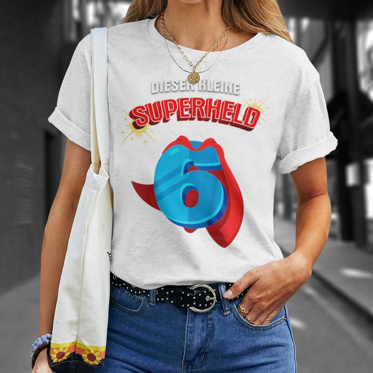 Children's 6Th Birthday Dieser Kleine Superheld Ist 6 Jahre Alt Held T-Shirt Geschenke für Sie