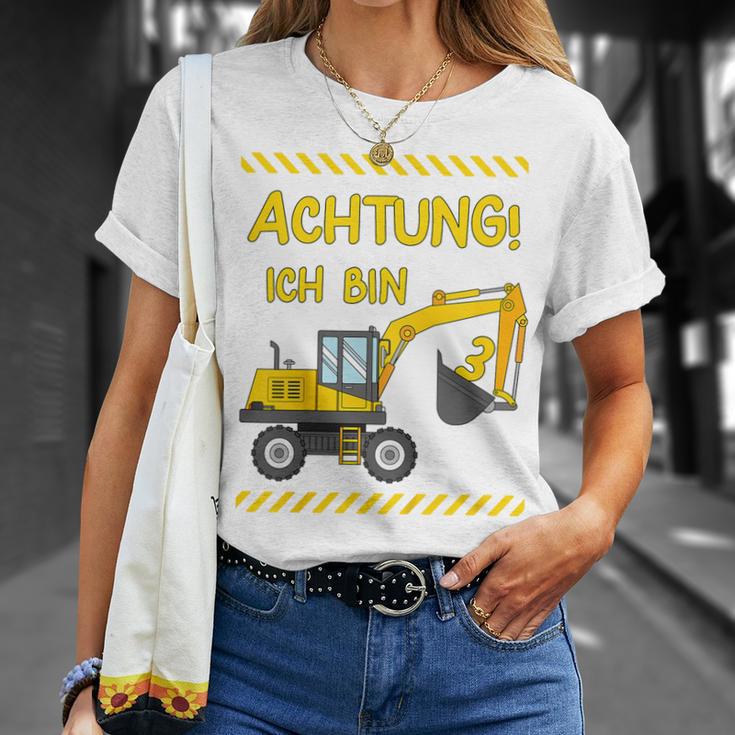 Children's Achtung Ich Bin 3 Jahre Digger 3Rd Birthday T-Shirt Geschenke für Sie