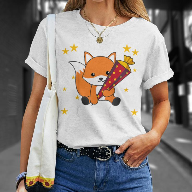 Children's Endlich Schulkind Fox School Cone School Cute Fox 80 T-Shirt Geschenke für Sie