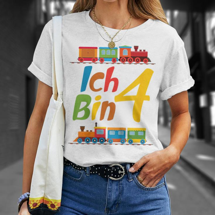 Children's Junge Geburtstag 4 Jahre Zug Railway Four Birthday T-Shirt Geschenke für Sie