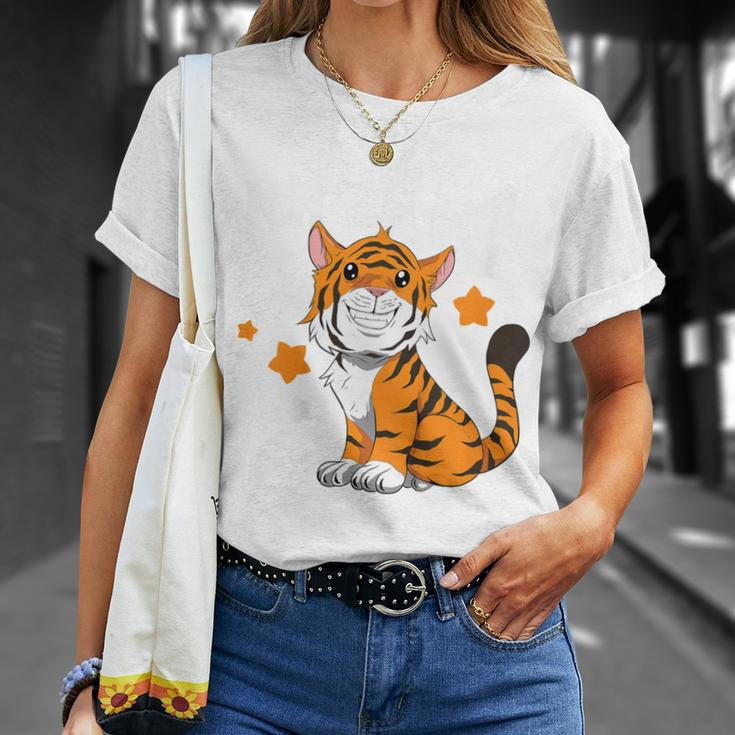 Children's Tiger 4Th Birthday Ich Bin Schon 4 Jahre Alt German Language T-Shirt Geschenke für Sie