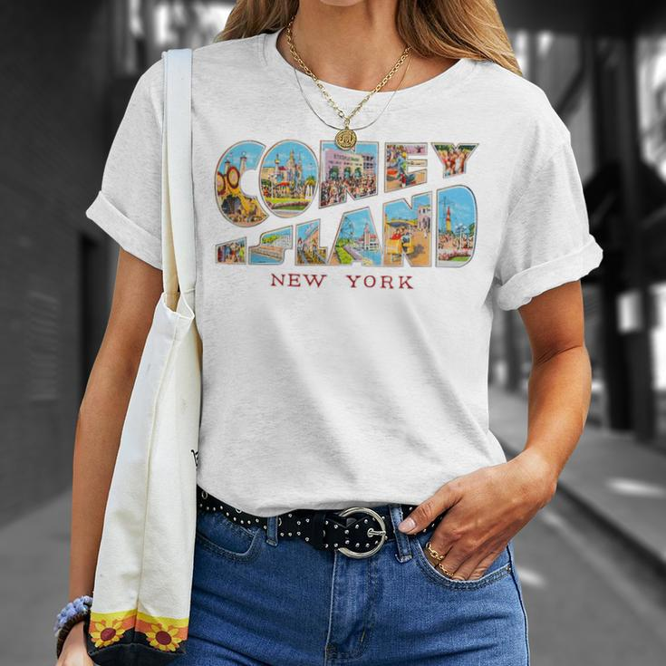 Coney Island New York City Ny Retro Vintage SouvenirT-Shirt Gifts for Her