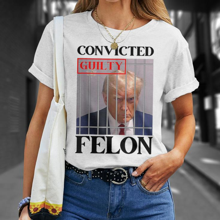Convicted Felon Donald Trump Guilty Lock Him Up Trump Prison T-Shirt Gifts for Her