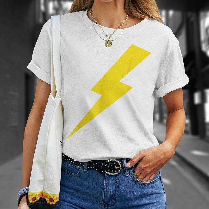 Cool Lightning Bolt Yellow Print T-Shirt Gifts for Her