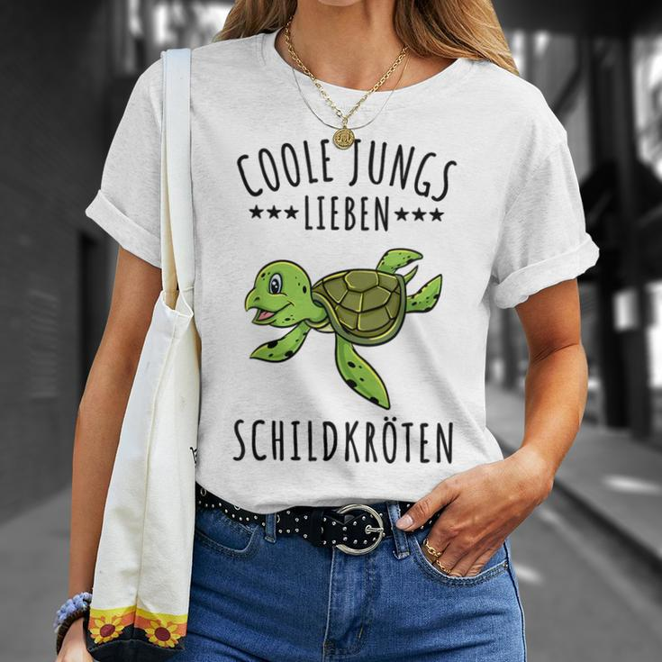 Coole Jungs Lieben Schildkröten Geschenk T-Shirt Geschenke für Sie