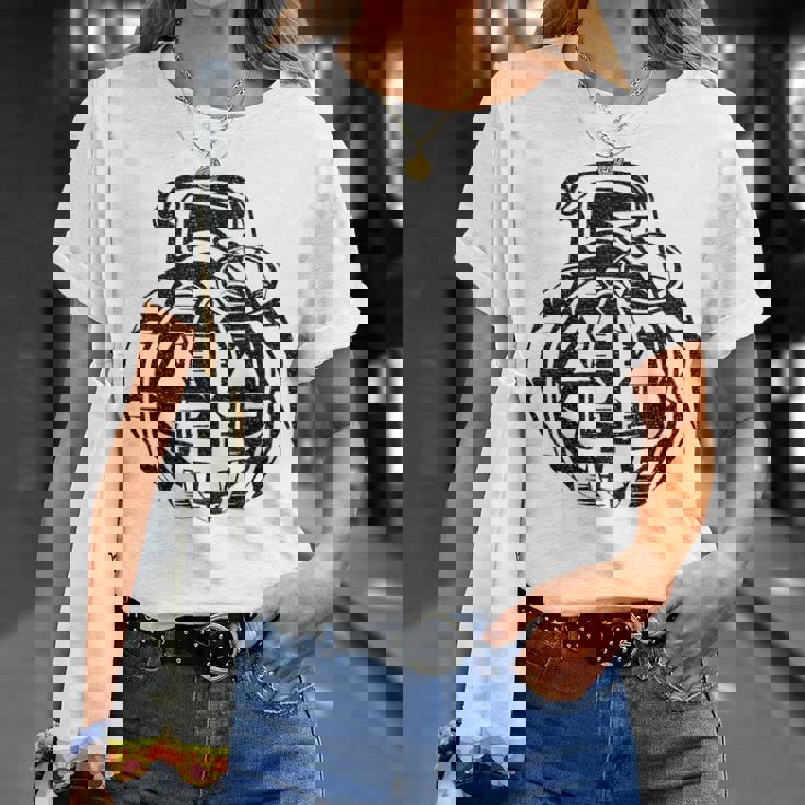 Custom Military Pumpkin Grenade T-Shirt Gifts for Her