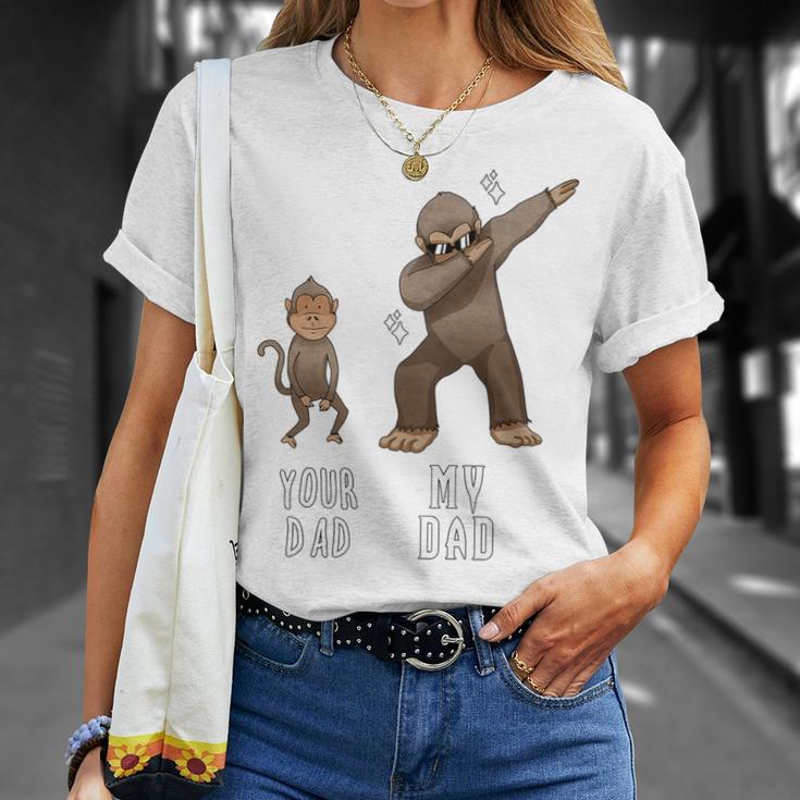 Your Dad Monkey My Daddy Bigfoot DabbingT-Shirt Gifts for Her