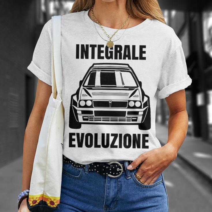 Delta Integrale Evoluzione Rally Auto White S T-Shirt Geschenke für Sie