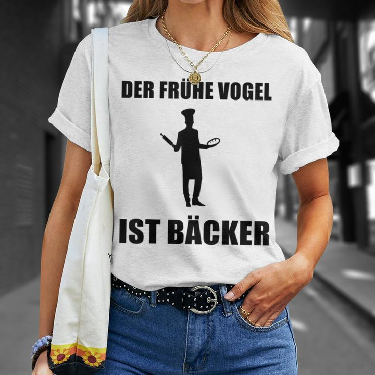 'Der Frühe Vogel Ist Bäcker' German Language T-Shirt Geschenke für Sie