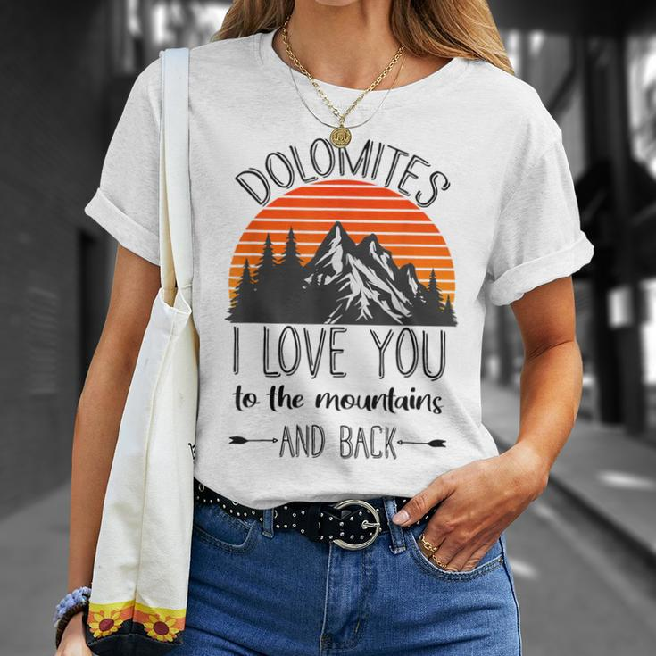 Dolomiten Berge Wanderer Alps Dolomiten T-Shirt Geschenke für Sie