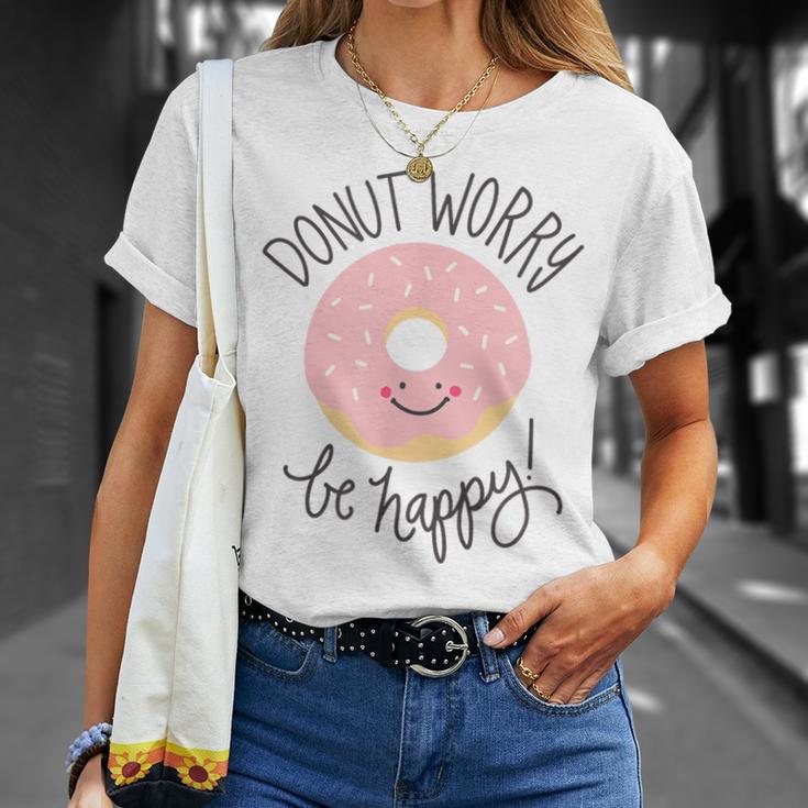 Doughnut Sorge Sei Glücklich Pink Smile T-Shirt Geschenke für Sie