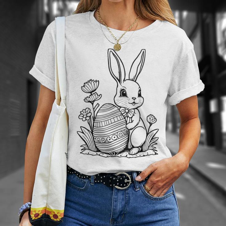 Easter Bunny Ausmalen Und Selbst Bemalen T-Shirt Geschenke für Sie